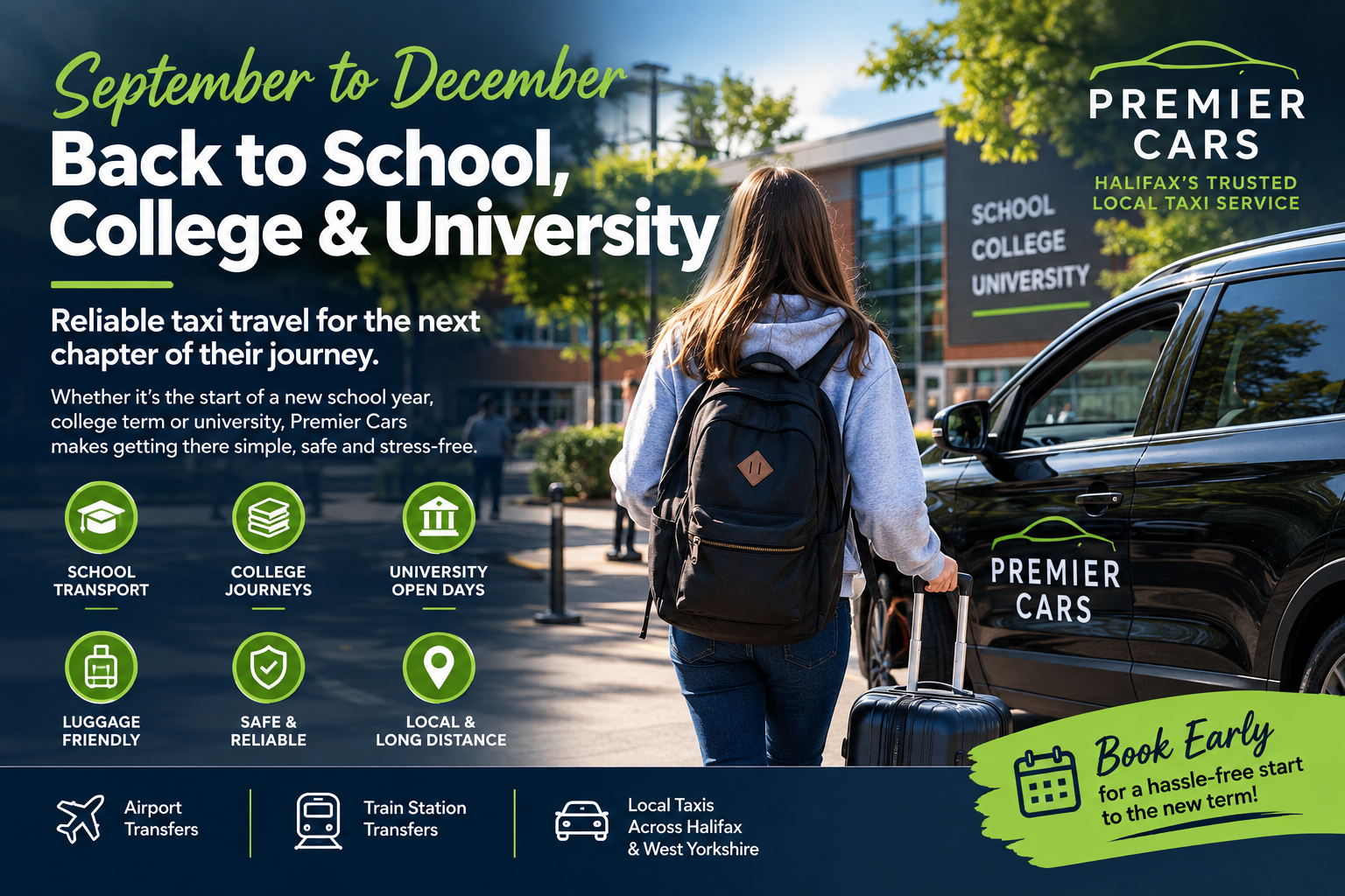 Travel to school, college and university from Halifax
